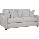 Curry Queen Non Slipcover Sleep Sofa in Hearth Nickel Gray Fabric